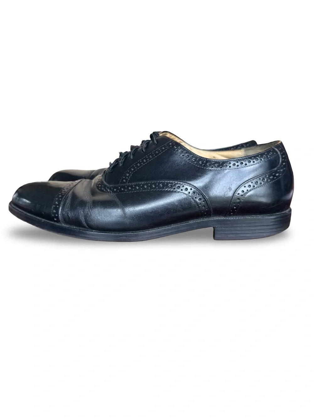 Bostonian Stockbridge black leather cap toe oxford dress Shoes Men’s Size 12